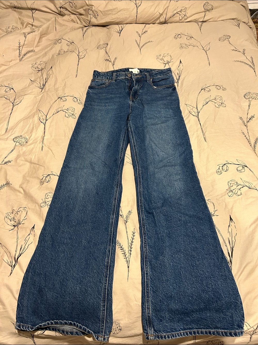 H&M Dark Blue Wide Leg Jeans